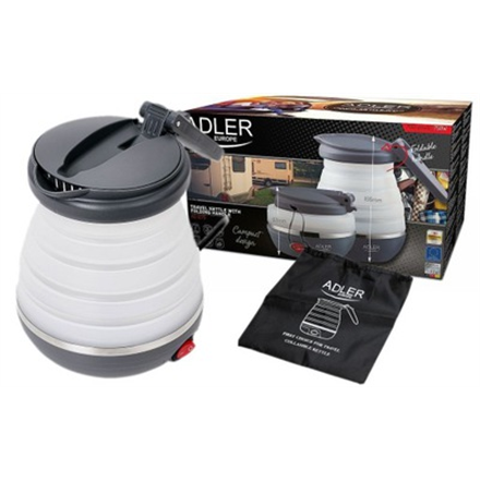 Podróżny czajnik elektryczny Adler 750W, 0,6L, biały - obrazek 2