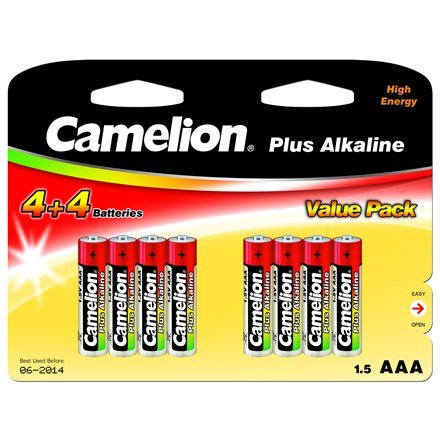Baterie Camelion AAA/LR03 Plus Alkaliczne 8 szt. - obrazek 2