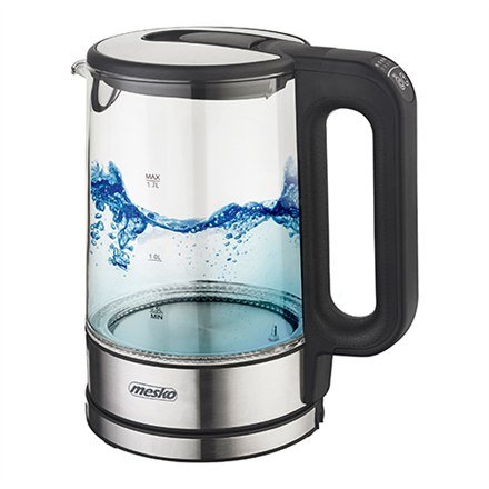 Elegancki Czajnik Elektryczny Mesko 1,7L 1850W Czarno-Szklany - obrazek 7