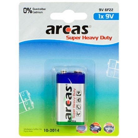 Bateria Arcas 9V Super Heavy Duty - 1 sztuka - obrazek 2