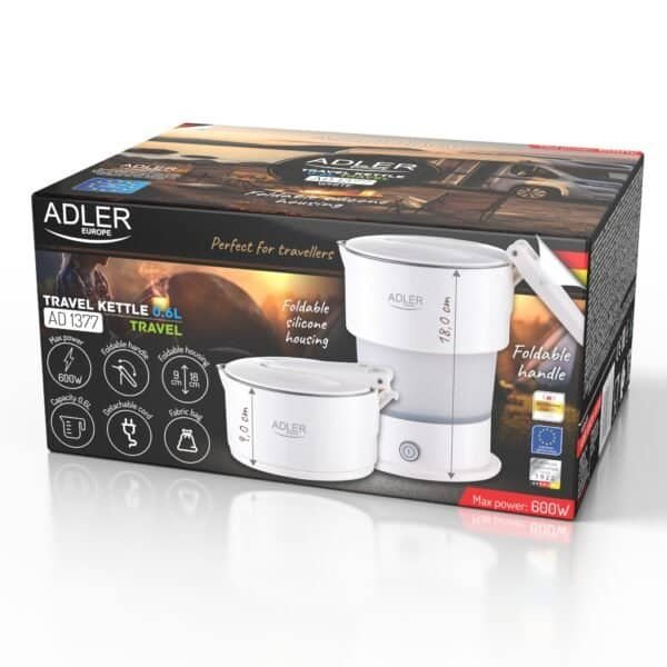 Idealny Czajnik Podróżny Adler 0.6L Silikonowy