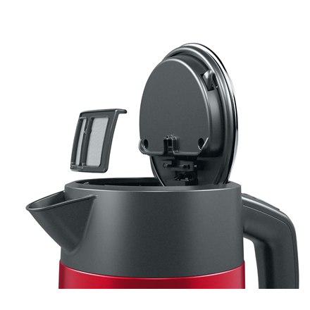 Czajnik elektryczny Bosch DesignLine 1.7L Czerwono-Czarny - obrazek 2