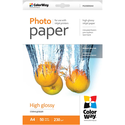 ColorWay | 230 g/m² | A4 | Papier fotograficzny o wysokim połysku - obrazek 2
