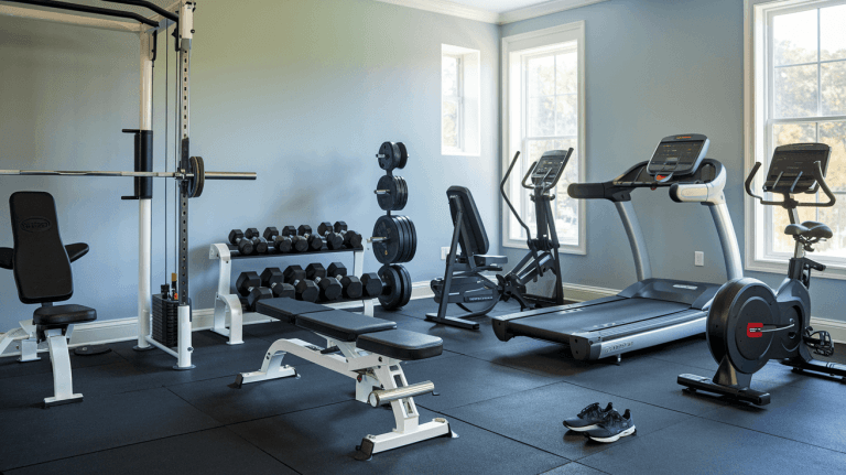 garage to home gym conversion