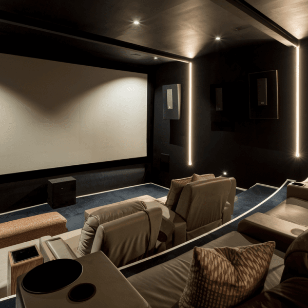 garage converted to home theater
