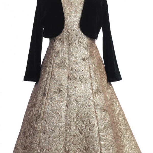 sweet-kids-2981-gold-with-black-jacket-girls-formal-wear-party-dress