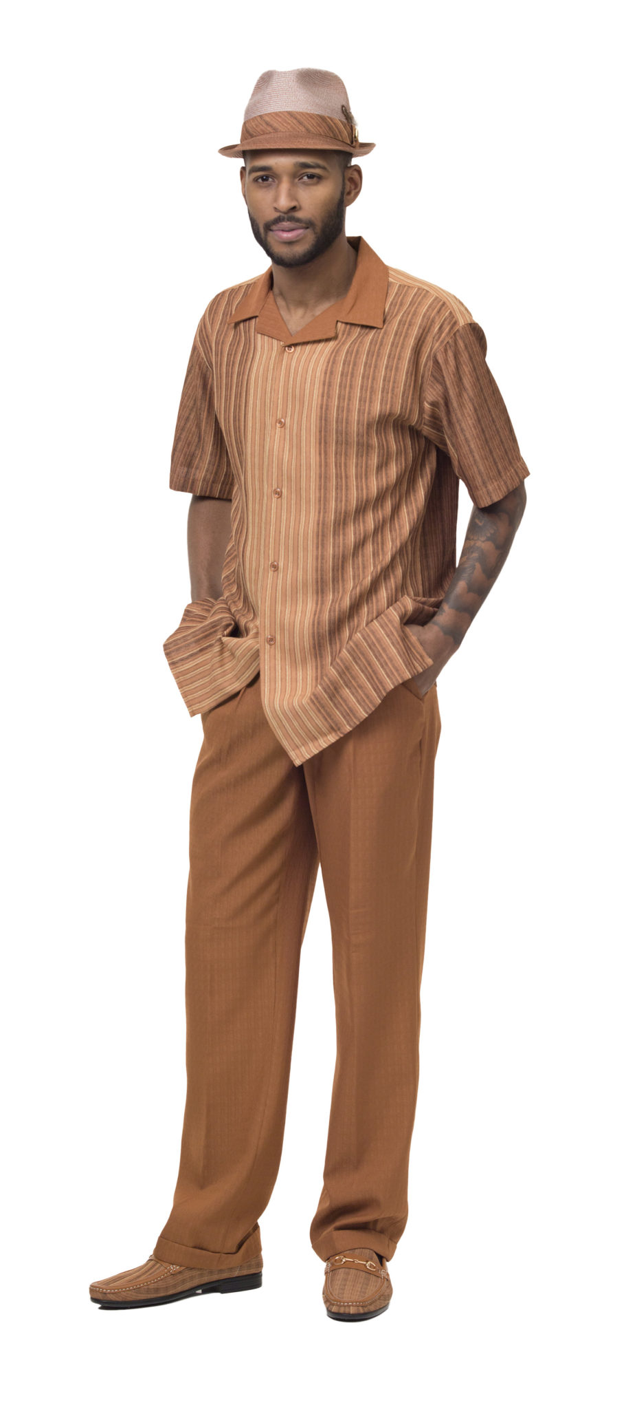 Montique-1846-caramel-mens-walking-suit-mens-2pc-leisure-suits-short-sleeve