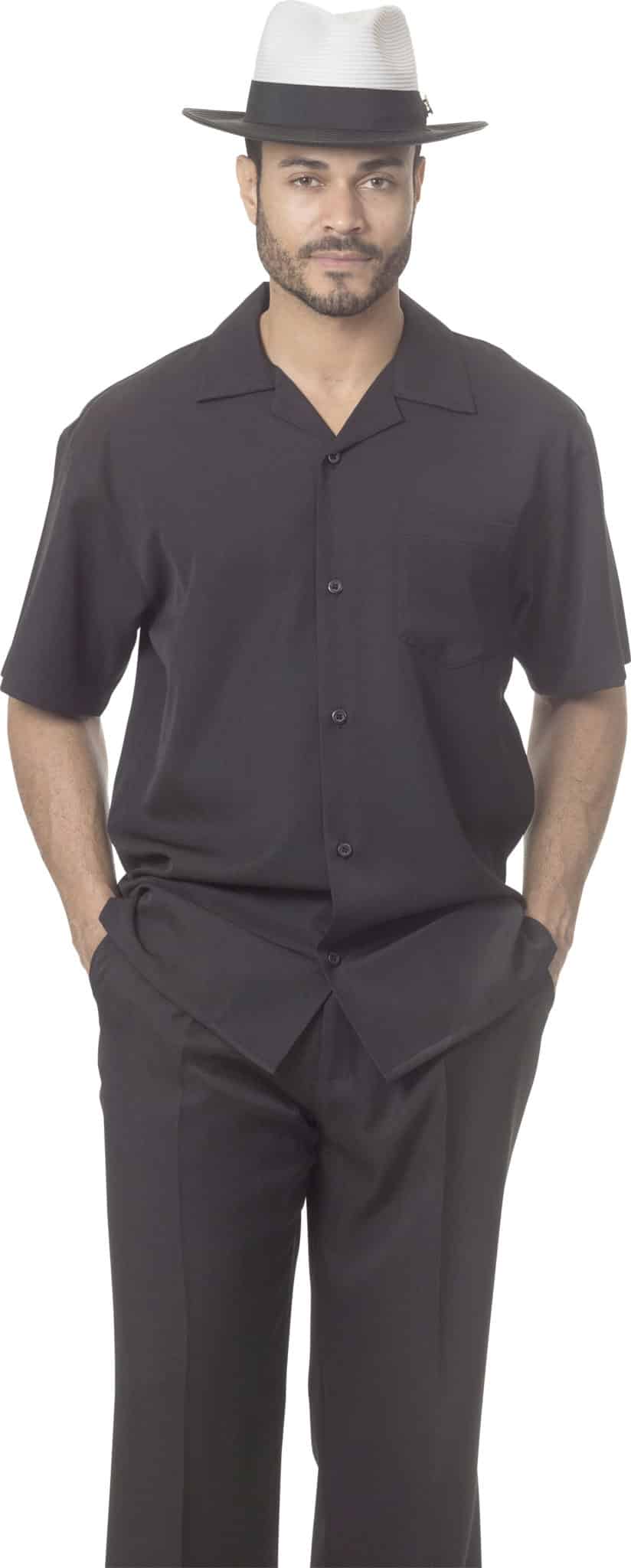 Montique-696-black-mens-walking-suit-mens-2pc-leisure-suits-short-sleeve