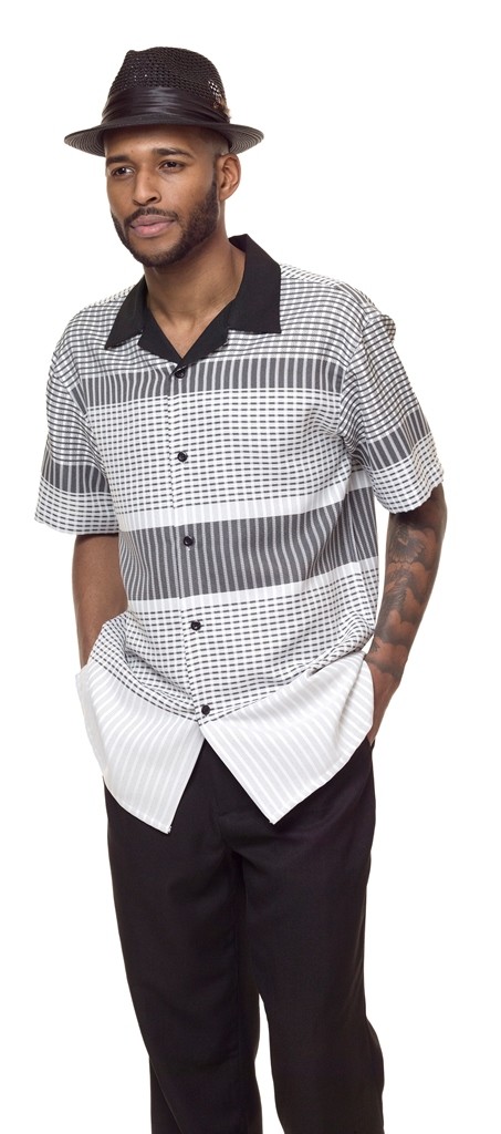 Montique-1840-black-mens-walking-suit-mens-2pc-leisure-suits-short-sleeve