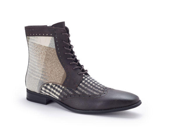 Montique S-1717 Men's Shoes Matching Boots Brown