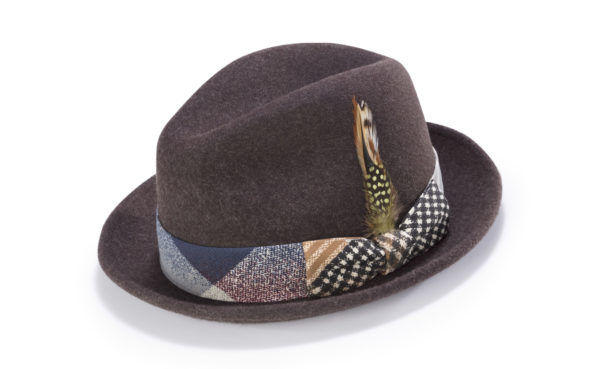 Montique H-1717 Fedora Matching Hat Brown