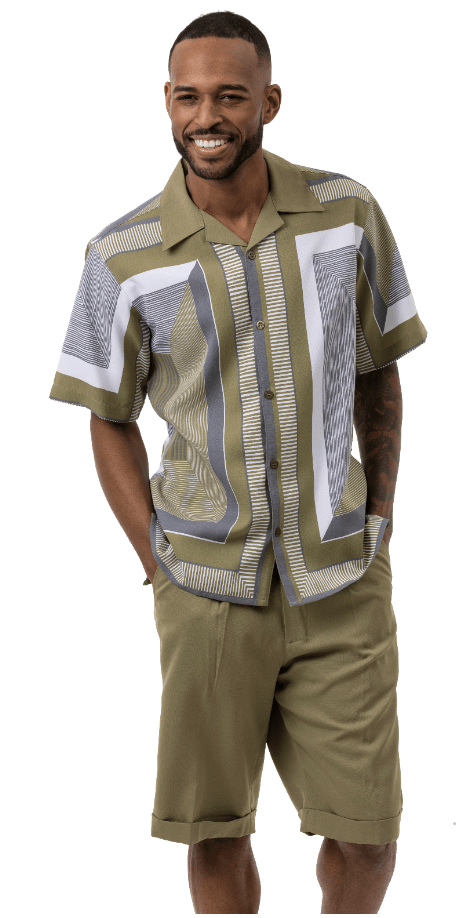 montique-72013-mens-walking-suits-olive-mens-leisure-suits-short-sets