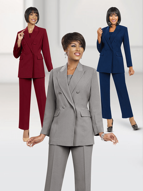 ben-marc-executive-10498-burgundy-silver-navy-double-brested-women-pants-sets
