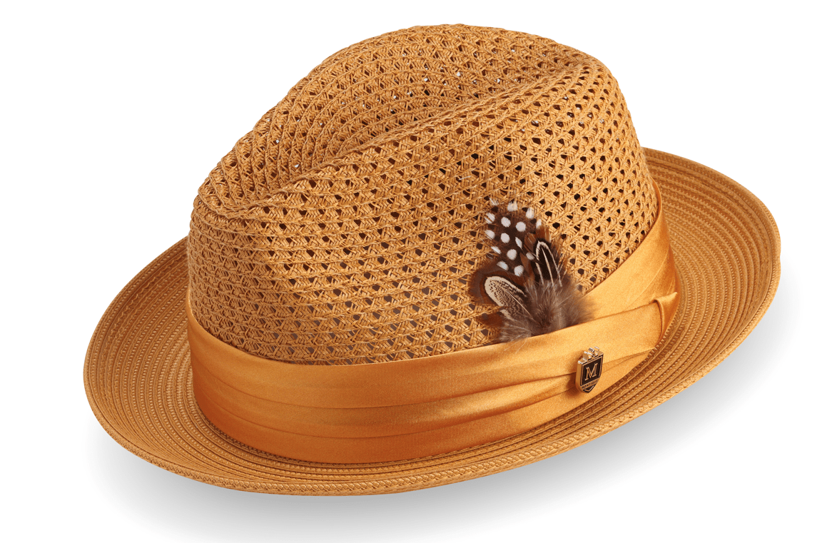 montique-h-34-mens-straw-fedora-hat-gold-pinch-braided-hat