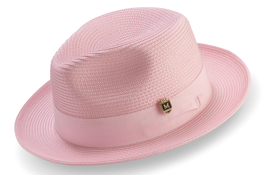 montique-h-42-mens-straw-hat-pink-wide-brim-pinch-hat