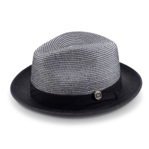 montique-h-2305-mens-straw-hat-black-2-inches-brim-pinch-braided-fedora-hat
