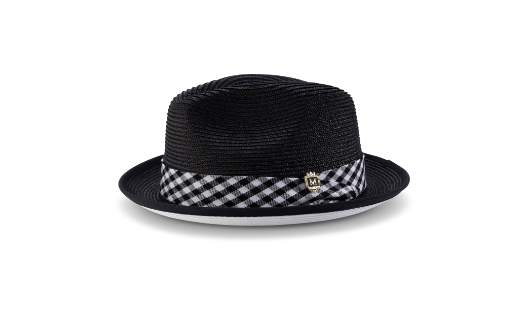 montique-h-2316-mens-straw-hat-black-2-inches-brim-pinch-braided-fedora-hat