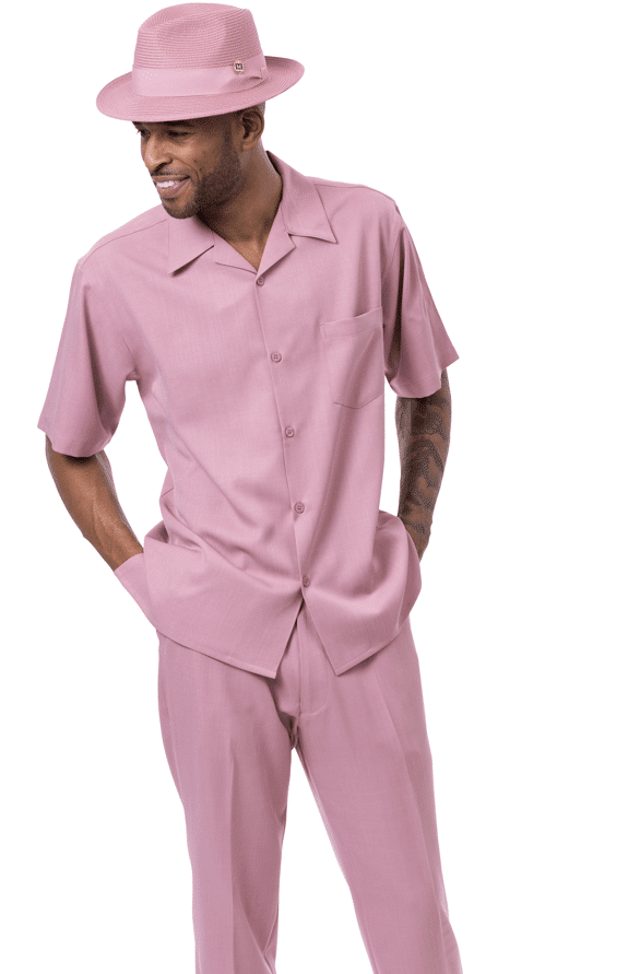 montique-696-mens-walking-suits-rose-solid-short-sleeve-mens-leisure-suits