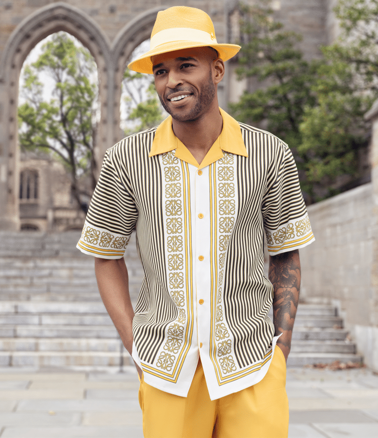 montique-2501-mens-walking-suits-gold-short-sleeve-mens-leisure-suits