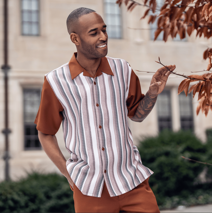 montique-2518-mens-walking-suits-cognac-short-sleeve-mens-leisure-suits