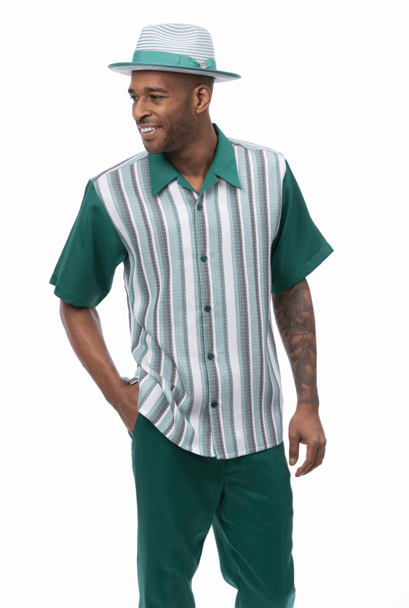 montique-2518-mens-walking-suits-green-short-sleeve-mens-leisure-suits