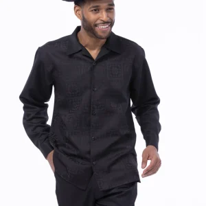 montique-2597-walking-suits-black-long-sleeves-solid-tone-on-tone-mens-leisure-suits