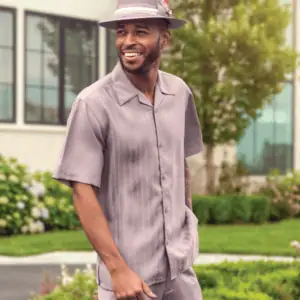 montique-2608-grey-mens-walking-suits-solid-tone-on-tone-2-piece-short-sleeve-mens-leisure-suits