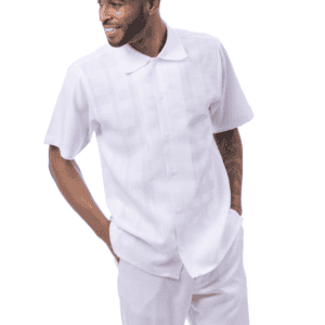 Montique-2607-mens-walking-suits-white-short-sleeve-mens-two-piece-leisure-suits