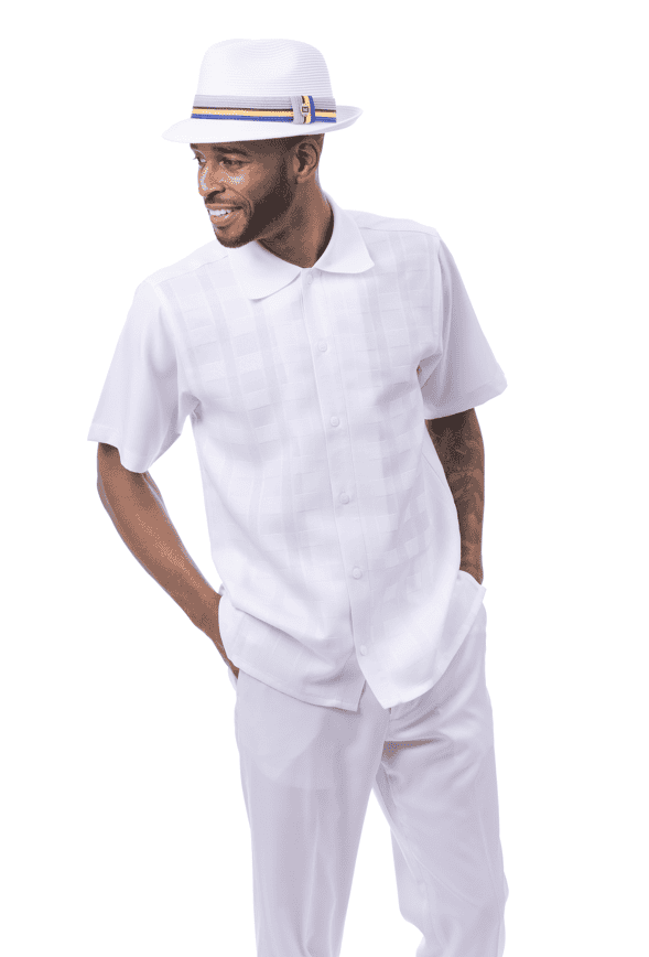 Montique-2607-mens-walking-suits-white-short-sleeve-mens-two-piece-leisure-suits