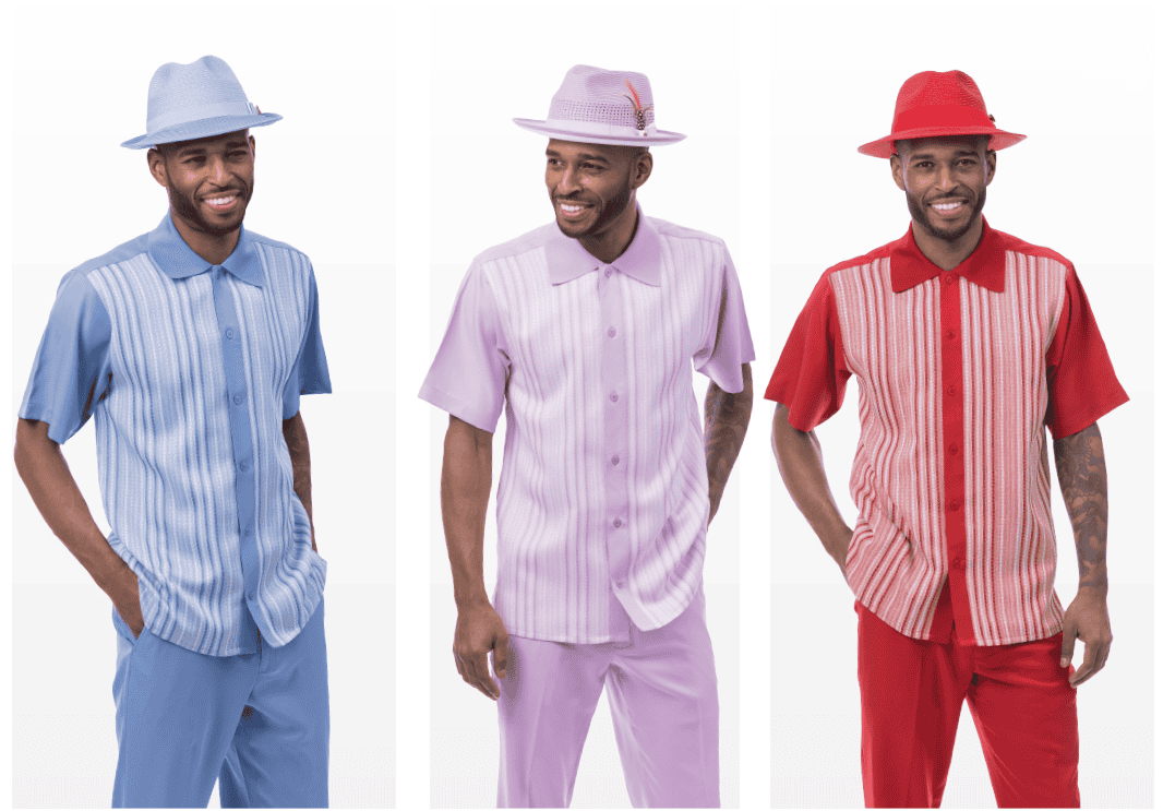 Montique-2611-mens-walking-suits-carolina-lavender-red-short-sleeve-mens-two-piece-leisure-suits