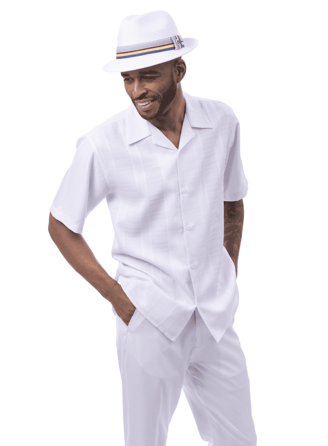 Montique-2612-mens-walking-suits-white-short-sleeve-mens-two-piece-leisure-suits