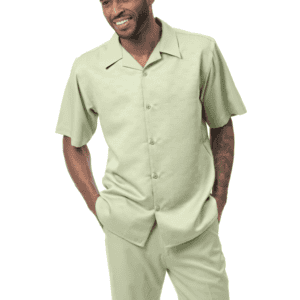 Montique-2613-mens-walking-suits-mint-short-sleeve-mens-two-piece-leisure-suits