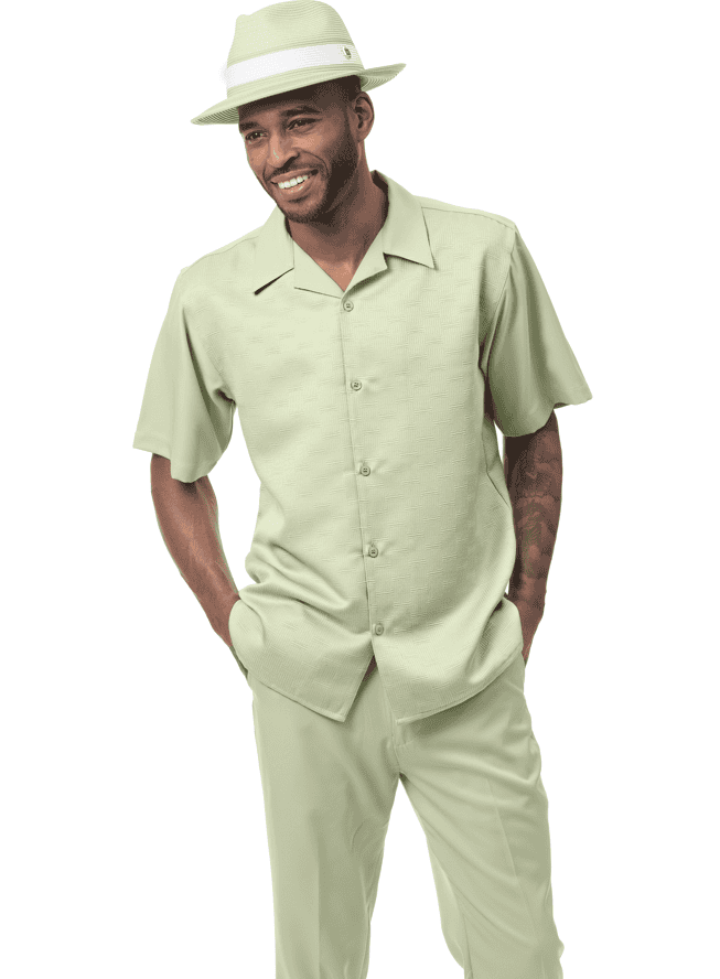 Montique-2613-mens-walking-suits-mint-short-sleeve-mens-two-piece-leisure-suits