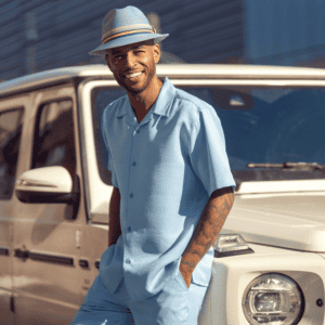 Montique-2613-mens-walking-suits-sky-short-sleeve-mens-two-piece-leisure-suits