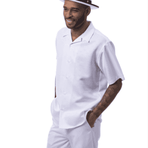 Montique-2613-mens-walking-suits-white-short-sleeve-mens-two-piece-leisure-suits