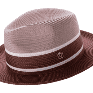 montique-h-89-blush-burgundy-mens-straw-hat-three-tone-fedora-hat