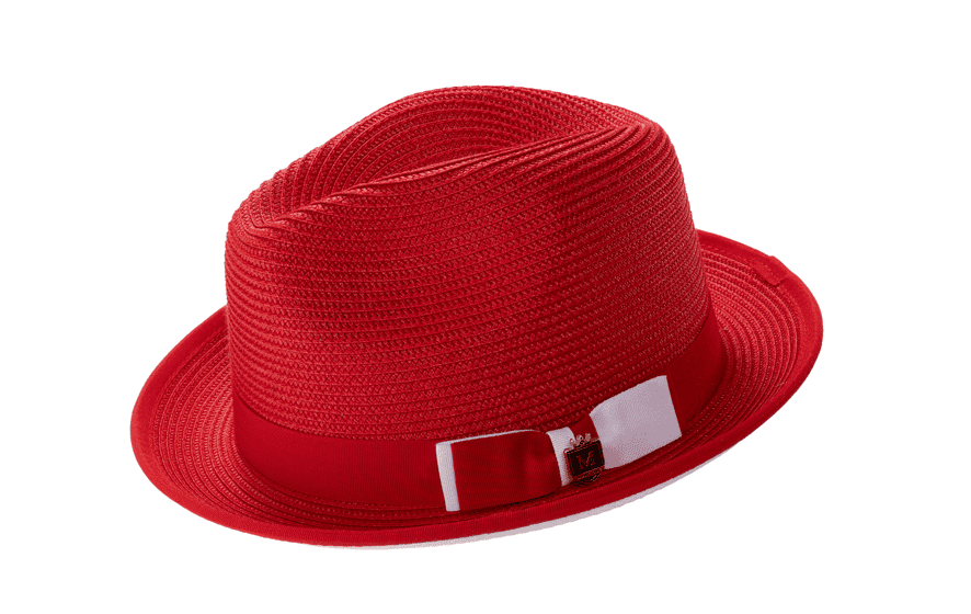 montique-h78-mens-straw-hat-red-white-bottom-braided-stingy-brim-pinch-fedora-hat