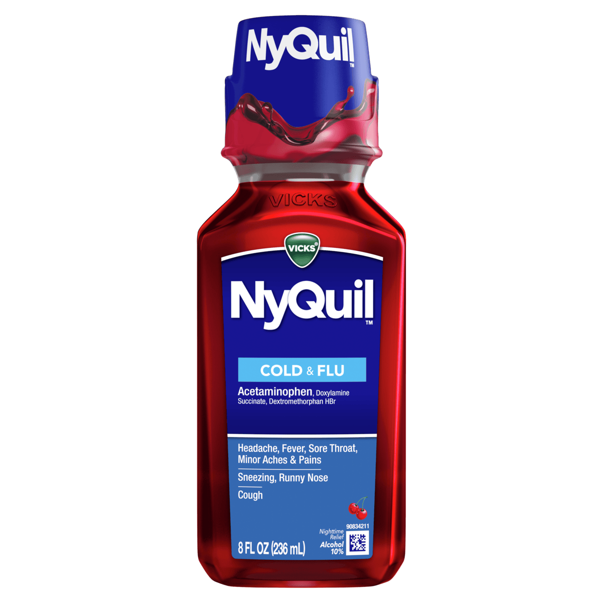 Nyquil Cold & Flu Cherry 4Oz