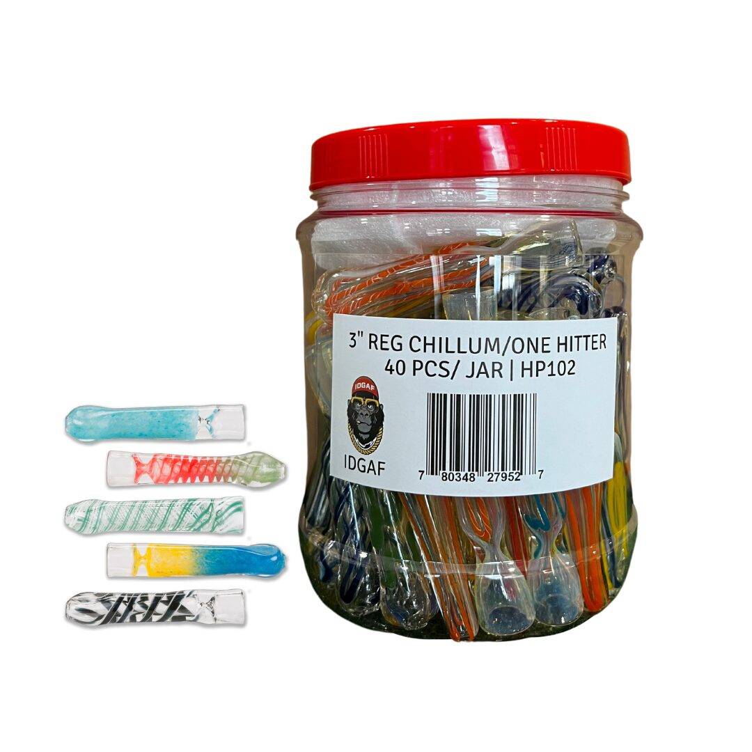 Chillum One Hitter Mini Jar 40Ct