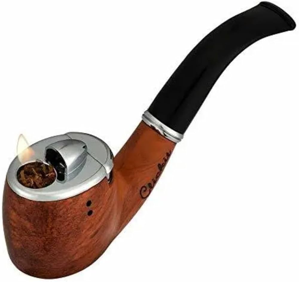 Wooden Pipe W/Lighter