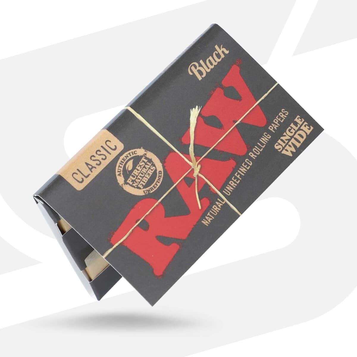 Raw Classic Single Wide Black  25Ct