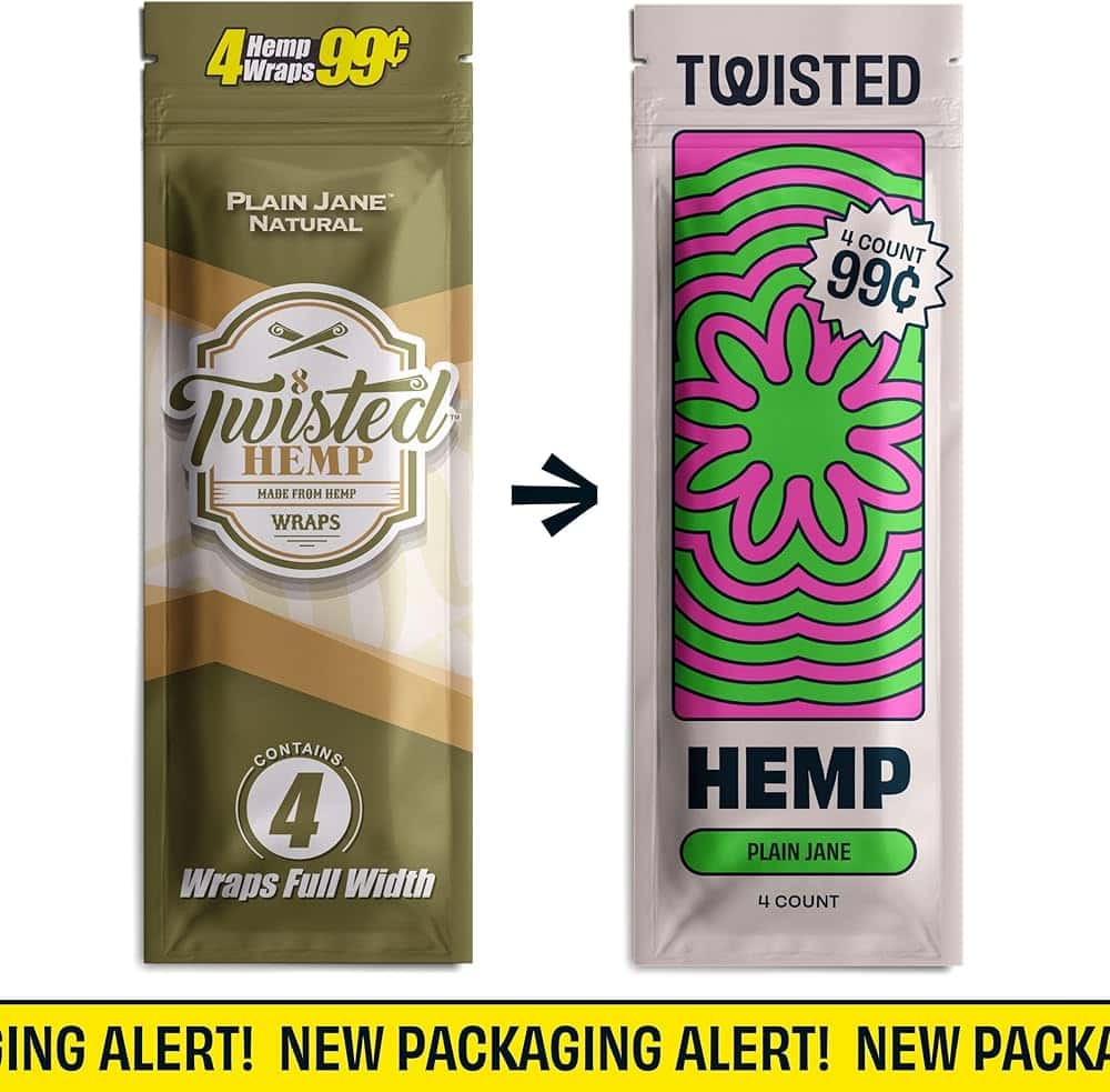 Twisted Hemp Wraps Blue Banana 4/.99
