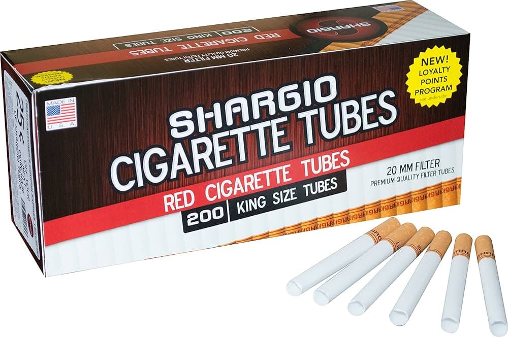 Shargio Cig Tubes Red Ks 20Mm 200Ct