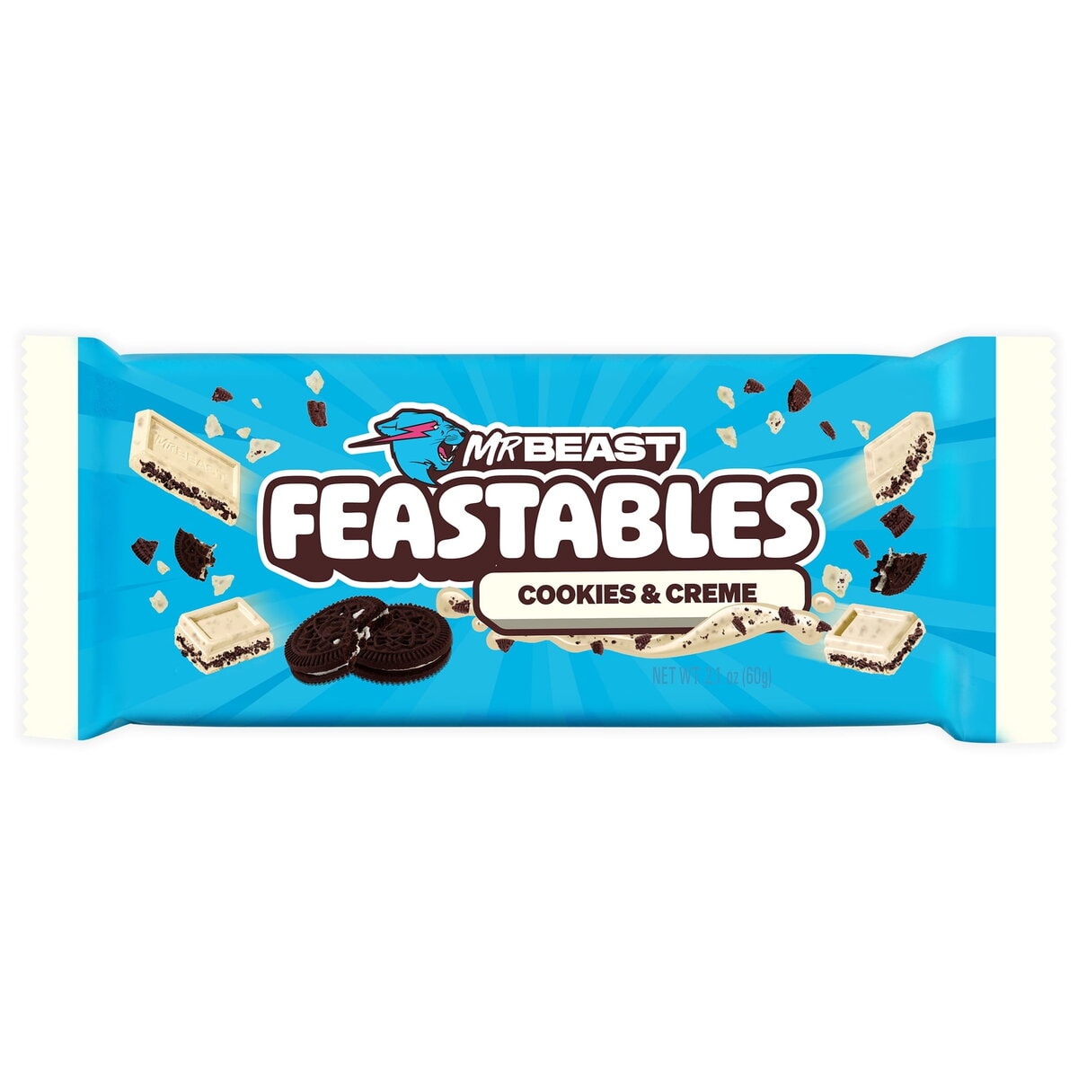 Mr Beast Feastables Cookies & Cream 2.1Oz 24Ct