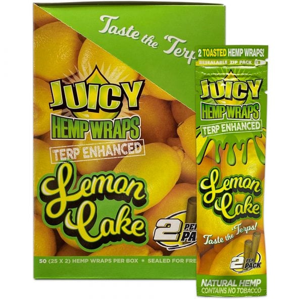 Juicy Hemp Wraps Lemon Cake 2/25Ct