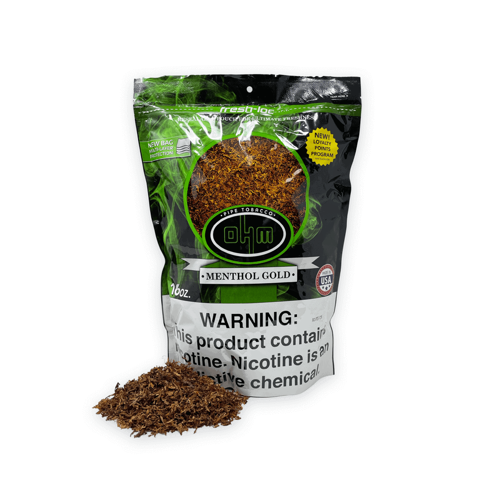 Ohm Pipe Tobacco Menthol Gold 6Oz