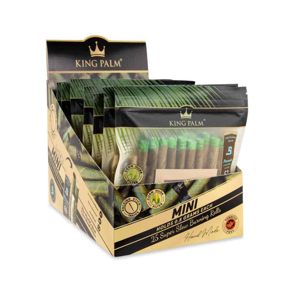 King Palm Mini 8 Rolls Strw/Ban 25/8Ct