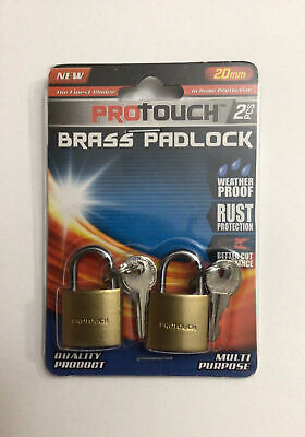 Brass Locks 20Mm Card 2Pc