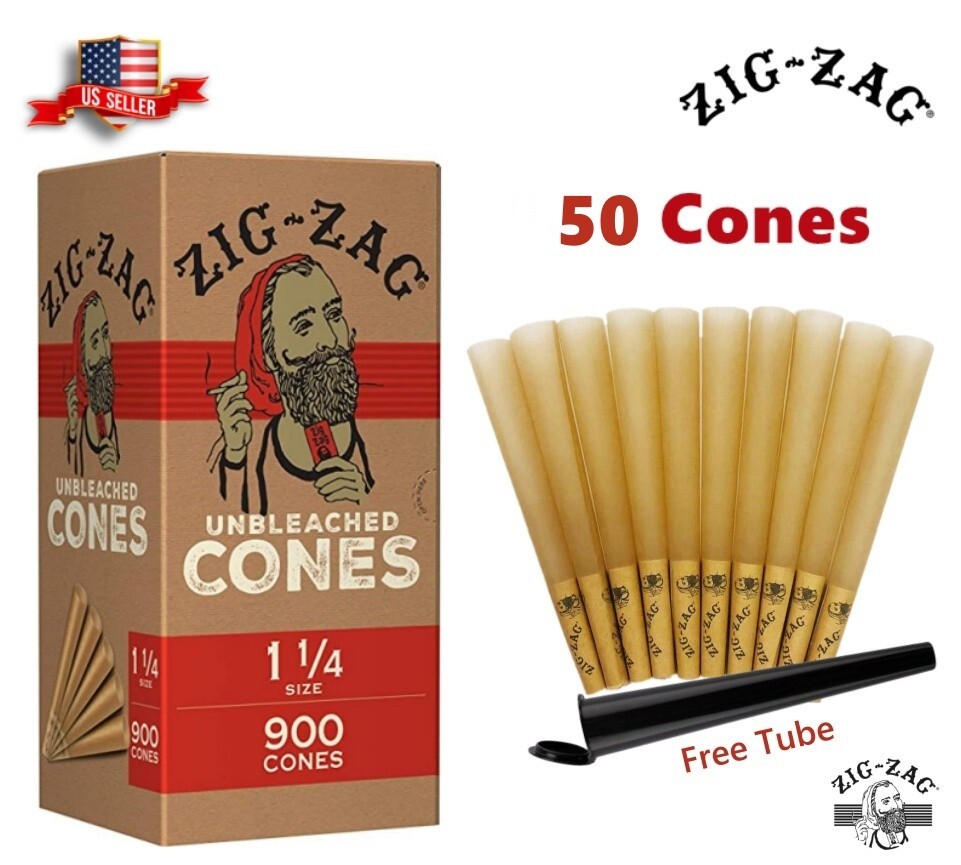 Zig Zag Ks Paper Cones Pp 99C Unbleached