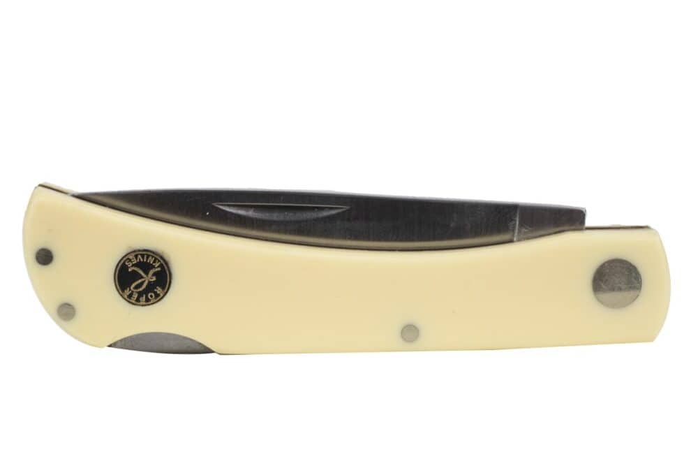 Pecos Tumble Weed Roper Folding Lockback Yellow Delrin